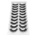 Arekey 3D Cat-Eye Wispy False Eyelashes - 10 Pairs Pack, Fluffy Faux Mink Lashes for Volume - D06 - Buy Online on GoSupps.com