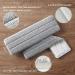 JOYMOOP Flat Mop Pads - Washable Microfiber Cleaning Pads - 4 Pack Replacement Refills for Flat Mop or Mop Bucket Set - Grey and Stripe - Buy Online on GoSupps.com