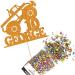 Cakeshop Cake Decoration Pack | Monster Truck Theme Premium Double Sided Glitter Card Cake Topper & 25g Party Pack of Cake Sugar Sprinkles | Custom Name & Age Cake Decorations (Orange) Non-Prime Glitter Card: Orange
