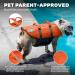 Kyjen Outward Hound Ripstop Life Jacket for Dogs - Adjustable Quick Release Design | Size L Orange - Ideal for Safe Water Adventures - Buy Online on GoSupps.com