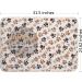 Innext 3 Pack Puppy Blanket for Pet Cushion - Soft Warm Sleep Mat for Small Dogs and Cats - Paw Print Design in Brown, Pink, and White - Buy Online on GoSupps.com