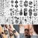 Bilizar Scary Vampire Skeleton Temporary Tattoos - 62 Sheets | Halloween Fake Tattoo Stickers for Men, Women, Adults & Kids - Buy Online on GoSupps.com