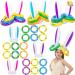 JOYIN Inflatable Bunny Ear Ring Toss Game - 3 Sets with 18 Rings, Blue Pink Purple Rabbit Ears - Indoor Outdoor Easter Party Supplies - Buy Online on GoSupps.com