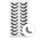 6d fluffy false eyelashes 10 pair of natural look cat-eye faux mink lashes make-up thick fluffy soft reusable nerwimper-happy Heartbeat (ID9)