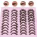 Newcally Wispy Fluffy Natural False Eyelashes - 20 Pairs Pack for Dramatic Long Strip Look - Faux Mink Lashes with Clear Band - Buy Online on GoSupps.com