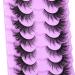 ALICE F001 False Eyelashes 20mm 7 Pairs Pack - Mink Fluffy Fox Eye Lashes for Wispy Dramatic Fairy Cat Eye Look - Buy Online on GoSupps.com