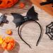 Lurrose Halloween Headbands Sequin Bat Hair Hoop Creative Cosplay Hair Band Durable Cute Party Decorations Props for Women Girls Black - Buy Online on GoSupps.com