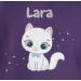 Personalized Cat T-Shirt for Girls - Cute Cat Motif - Shirtracer Gift - Purple Mottled - Buy Online on GoSupps.com