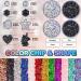 Buy Silver & Black Holographic Chunky Glitter - Cosmetic Body Hair Face Eye Nail - Festival & Rave Accessories (4 Pots 32g) + Quick Dry Primer Gel - Buy Online on GoSupps.com