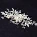 Wedding Hair Accessories Fanvoes Hair Pieces Comb for Brides Bridal - Silver Vintage Headpiece Jewelry Decorations w/Rhinestone Crystal Ivory Pearl for Mother of Bride Bridesmaid Women Flower Girls - Buy Online on GoSupps.com
