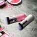2-Piece Chubby Kabuki Makeup Brush Set for Liquid, Cream, and Powder Cosmetics - White/Rose Gold and Pink/Silver - Buy Online on GoSupps.com