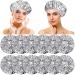 12 Pieces Aluminum Foil Deep Conditioning Caps Reusable Hair Processing Caps Hair Coloring Shower Caps for Home Salon Use (Silvery,16 Inch) 16 Inch Silvery