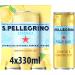 San Pellegrino Essenza Sparkling Water Lightly Flavoured Lemon & Lemon Zest Cans 4x330ml