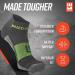 MudGear Quarter Length Trail Running Socks 2-Pack - Men and Women - Gray/Green - Medium - Perfect for Running, Hiking, Cycling and More - Buy Online on GoSupps.com