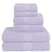 GLAMBURG 6 Piece Towel Set, 100% Combed Cotton - 2 Bath Towels, 2 Hand Towels, 2 Wash Cloths - 600 GSM Luxury Hotel Quality Ultra Soft Highly Absorbent Towel Set for Bathroom - Purple