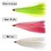 Fishing Bucktail Teaser Saltwater - 12pcs Fluke Rig Flounder Rig Teaser Kit in 3 Colors - Buy Online on GoSupps.com