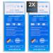 Alerion cooling pads for children & adults 2Stk - 12x29cm - Cooling pack Cooling pack with gel - Coolpack - wisdom tooth cooling compress - cold warm compress - cooling pillow cool bag - Made in Germany 2 pieces (1 Pack)
