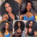 Annivia Curly Lace Front Wig - Pre Plucked Kinky Curly Afro Wig for Black Women - 17 Long HD T Part Synthetic Wig - Buy Online on GoSupps.com