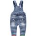 KIDSCOOL SPACE Toddler Ripped Denim Overalls 3-4 Years Blue-1991 | Baby Boy Girl Cute Workwear - Buy Online on GoSupps.com