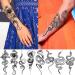 Realistic Snake Temporary Tattoos - Set of 10 | 3D Tribal Cobra Mamba Viper Design | Adult & Kids Fake Sticker Tattoos - Buy Online on GoSupps.com