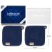Labeaut Microfiber Makeup Towels (2 Pack) - Washable & Reusable Makeup Remover Pads - Dark Blue Facial Cleaning Smink Pads - Buy Online on GoSupps.com