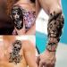 3D Black Skull Halloween Temporary Tattoos - 59 Sheets | Long Lasting Fake Tattoos for Adults & Kids - Realistic Owl, Wolf, Lion, Tiger, Devil | Body Art Stickers - Buy Online on GoSupps.com