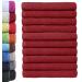 NatureMark pack of 10 washcloths | 100% cotton | Terry cloth washcloths | Size 30 x 30 cm | Terry cloth washcloths in a pack of 10 Color: Bordeaux red Pack of 10 30 x 30 cm Bordeaux red