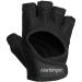 Harbinger Women's Power Weightlifting Gloves with StretchBack Mesh and Leather Palm (1 Pair) Medium (Fits 7 - 7.5 Inches) Black/Black