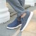 OrthoComfoot Men's Slip On Loafers with Arch Support - Canvas Boat Shoes for Extra Cushioning and Pain Relief - Vintage Flat Walking Shoes 11 W - Denim - Buy Online on GoSupps.com