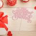 Gyufise 1Pc Happy Birthday Cake Topper with Love Heart Glitter Valentine's Day Cake Picks Love Theme Baby Shower Kids Birthday Party Cake Decorations Supplies Pink Pink-4 - Buy Online on GoSupps.com
