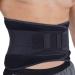 NeoTech Care Adjustable Compression Wide Back Brace Lumbar Support Belt (Charcoal, Size L) L Charcoal