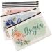 Set of 5 - Bridesmaid Proposal Gifts - Personalized Makeup Bag for Women - 9 Colors - Custom Cosmetic Bag for Girls w/Name - Monogrammed Cosmetic Pouch - D2 1 Count (Pack of 5) Large