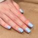 Novo Ovo Light Blue Press-On Nails | Short Angular Oval Fake Nails | Monochrome Artificial Fingernails | International Shipping Available - Buy Online on GoSupps.com