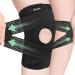 ihuan Knee Braces for Knee Pain Women Men - Open Patella Knee Compression Sleeve with Adjustable Straps for Working Out Knee Support with Side Stabilizers for Meniscus Tear MCL ACL Arthritis Black Medium