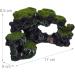 Relaxdays Aquarium Decoration Stone - Natural Look Rock Cave Hiding Place 8.5x17cm Black-Green Aquarium Accessory - Buy Online on GoSupps.com