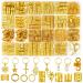 JOISHOP 245pcs Hair Jewellery for Braids Gold Braid Beads Gold Hair Cuffs Charms Rings for Girl Women Men Hair Braids Decoration Party Music Festival