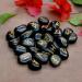 Black Obsidian Rune Stones Set - Elder Futhark Alphabet Engraved Symbols for Chakra Balancing | 15-20 mm Stones with Pouch & Brochure - Buy Online on GoSupps.com