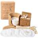 ECO-OLOGY 20 Reusable Makeup Remover Pads with Bamboo Storage Pot 100x Biodegradable Ear Buds and Cotton Laundry Bag. Reusable Cotton Pads for Cleansing or Removing Makeup