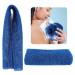 COMNICO African Bath Sponge Long Net Exfoliating Shower Body Scrubber Flat Back Scrubber Foot Scalp Scrub Dead Skin Removal Skin Smoother for Men Women (Blue)