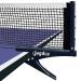 Jagdca Professional Table Tennis Net Post Set, Ping Pong Net Clamp Adjustable Equipment, Foldable Grip Holder Training Game Accessories, Portable Practice Mesh Clip Kit Indoor Outdoor (Navy)