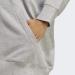 Adidas Women's Essentials Linear Full-Core French Terry Hoodie - Plus Size XL/Large - Medium Gray Heather/White Training Jacket - Buy Online on GoSupps.com