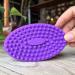 Premium Soft Silicone Sensory Brush for Kids with Autism - 2-in-1 Body Scrubber for Sensory Room & Occupational Therapy - Oval Purple - Buy Online on GoSupps.com