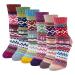 Chalier cozy winter merino socks women with sweet cat animal pattern warm thick colored knit socks thermosocks cuddly socks women 36-42
