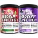 Evlution Replenishing BCAAs Amino Acids Powder for Pre & Post Workout (Grape and Cherry Lime 30 Servings Each)