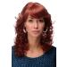WIG ME UP - Ladies Wig Romantic Red Copper Red Curly Tips Half Length 45 cm MC008-130