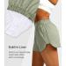 YYV Women's Running Shorts with Zipper Pockets - Quick-Dry Athletic Gym Shorts - Grey Sage, Medium - Buy Online on GoSupps.com