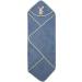 Sterntaler Emmilius Blue Hooded Bath Towel 100x100 - Soft & Cozy for Kids | International Shipping - Buy Online on GoSupps.com