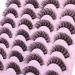 JIMIRE False Eyelashes with Clear Band Wispy Cat Eye Natural Russian Strip D Curl Lashes Faux Mink Cat Eye 15MM Wispy Fluffy Thin Lashes 14 Pairs Pack Demi-Wispies