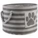 Bone Dry Small Round Gray Striped Paw Patch Pet Storage Bin - Buy Online on GoSupps.com