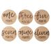 Kate & Milo Baby Monthly Milestone Marker Discs - Reversible Photo Props for Baby and Pregnancy Growth - Wooden Cards - Buy Online on GoSupps.com